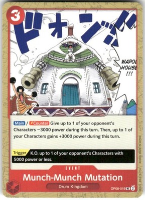 Munch-Munch Mutation OP08-019 Uncommon Two Legends One Piece Near Mint