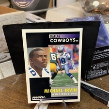 Michael Irvin, 1991 Pinnacle, #199, Dallas Cowboys,