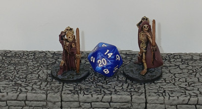 Skeletons (set of 2) Bow Hand Painted Miniatures RPG Dungeons And Dragons FDG