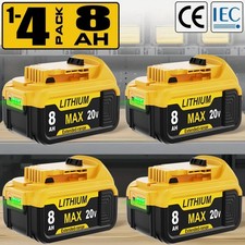 Pack For DeWalt 20V 20 Volt Max 8.0AH Lithium Ion Battery DCB206 DCB205 DCB200-2