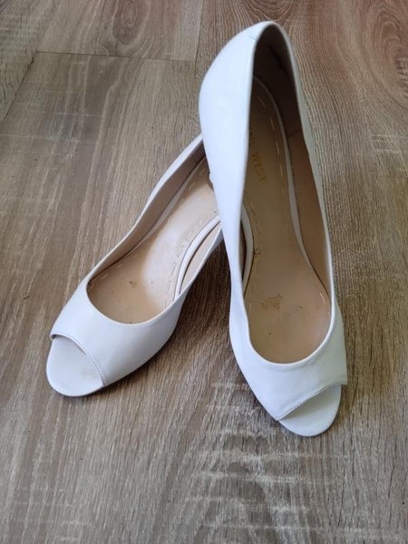 Women Nine West Heels White 38 #BEBL