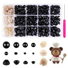 Sicherheitsaugen Kunststoff für Häkeltiere 5-14mm - 130 Stück
