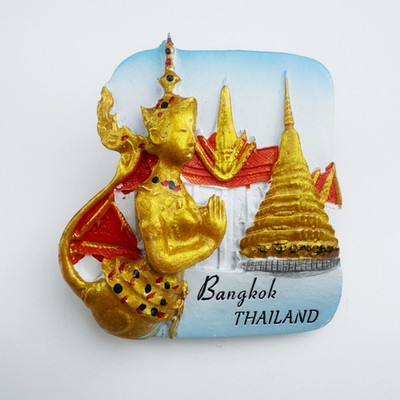 THAILAND Bangkok 3D Tourist Souvenir Resin Refrigerator Fridge Magnet Craft