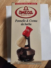 Omega Shaving Brush, Soap  Stand