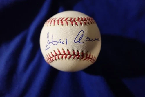 Hank Aaron Autographed MLB Baseball JSA Letter Atlanta Milwaukee Braves HOFer