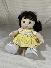 Zapatos de vestir amarillos vintage 1985 Mattel My Child muñeca pelo moreno ojos verdes
