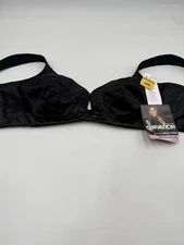 New Curvation Size 42 C Black Unlined Minimizer Back Smooth Wireless Bra 5304258