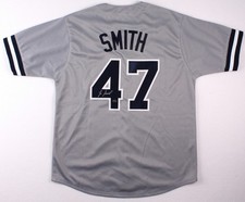 Lee Smith Signed Yankees Jersey (Leaf COA)  478 MLB Saves / Hall of Fame Closer