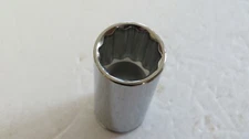 13/16" DEEP SOCKET 3/8" DRIVE,12-POINT,CHROME VANADIUM,OVER ALL LENGTH 2-1/2"