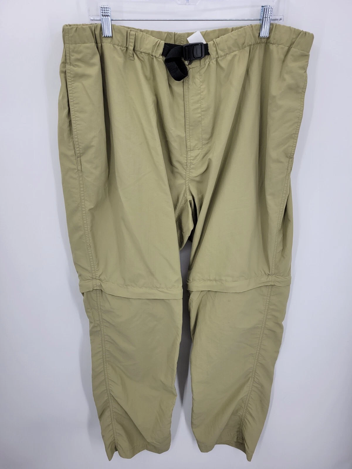 TravelSmith Pants Mens XL Tan Brown Zip Off Shorts Outdoor Ripstop Quick Dry
