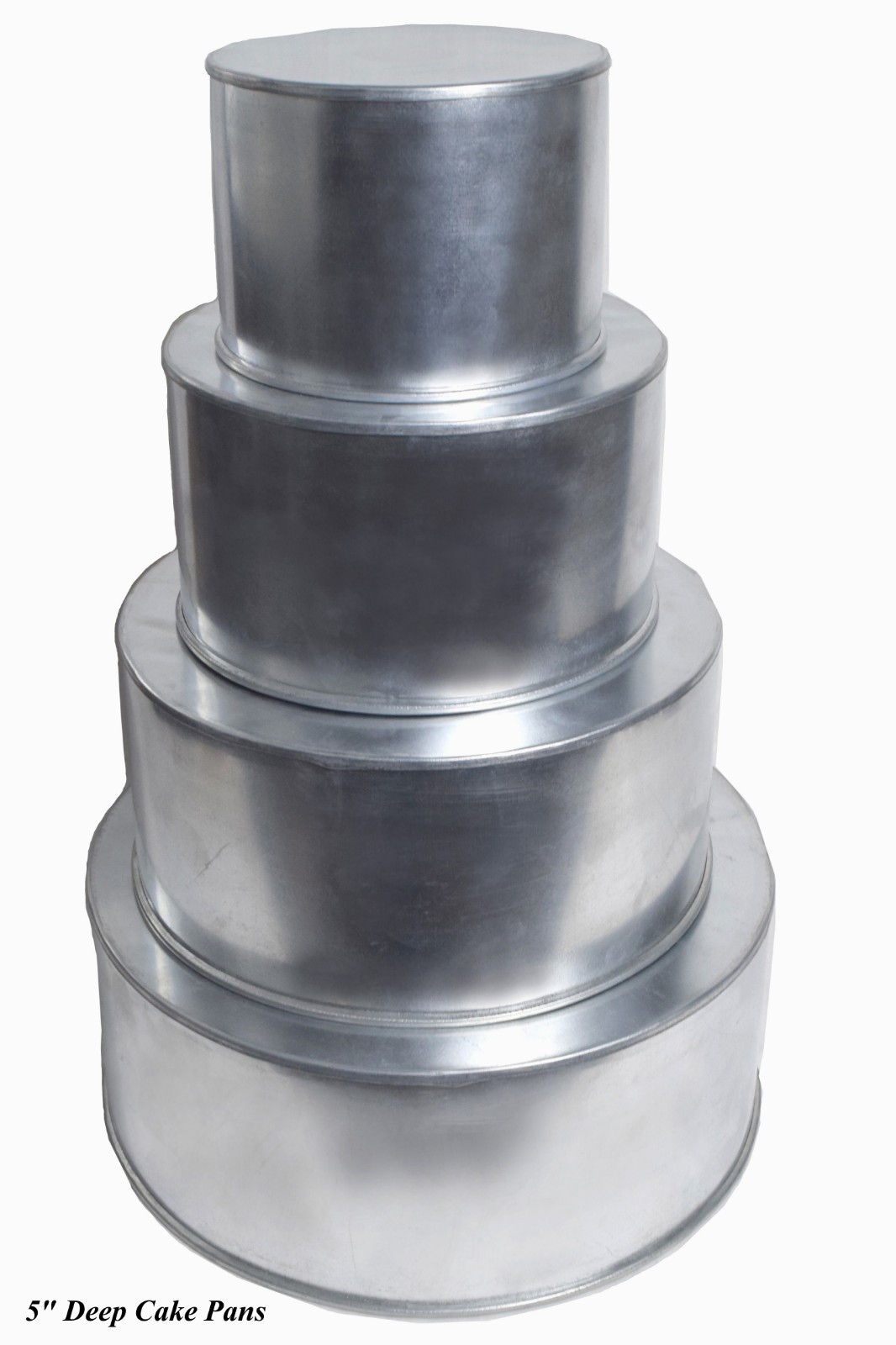 4 TIER HEAVY DUTY ROUND WEDDING CAKE TINS 6" 8" 10" 12" 3", 4" and 5