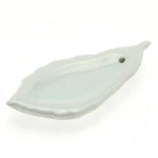 Japanese Incense Stick Burner Stand Holder Porcelain Celadon Leaf Made in Japan
