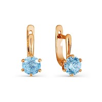 9ct Rose Gold Elegant Huggie Leverback Blue Cz Earrings 9ct Rose Gold Elegant Huggie Leverback Blue Cz Earrings