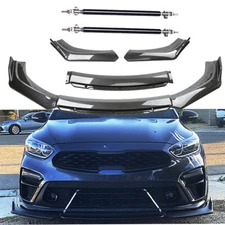 Front Bumper Lip Body Kit Spoiler For Kia Forte GT Line 2010-2021 Carbon Fiber S