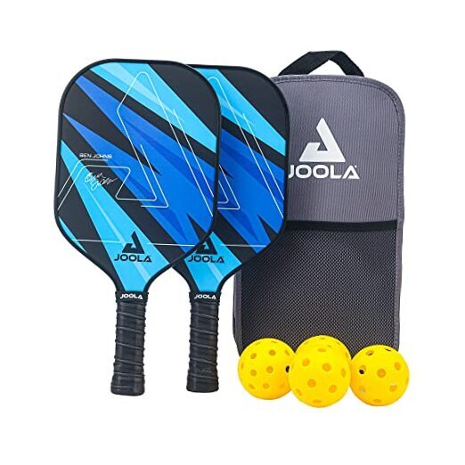 Ben Johns Pickleball Set - Made with Reinforced Fiberglass and Blue Lightning