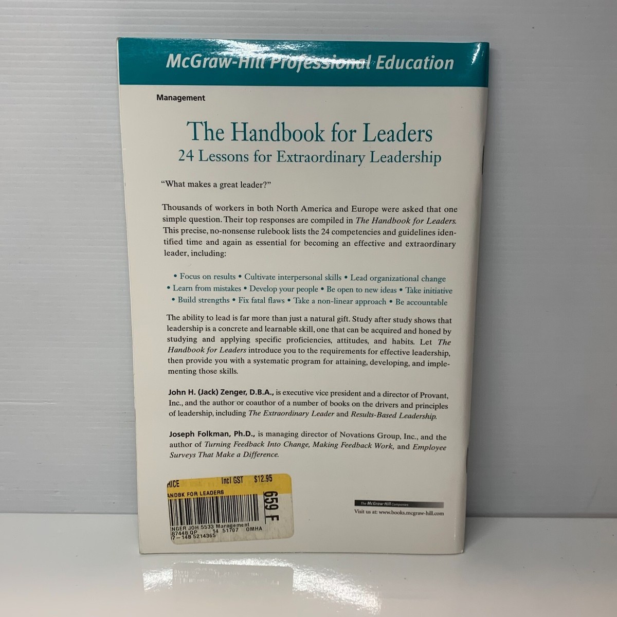 The Handbook for Leaders by John Zenger, Joseph Folkman (Paperback Book)  Guides | eBay Australia