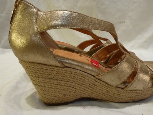 Sandalias Sofft Metálicas Cuña Plataforma Alpargata Cuero Mujer Zapatos 9M $99 - Imagen 8 de 11