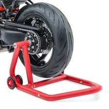 Single Sided Rear Paddock Stand Constands Single One left no Pin red