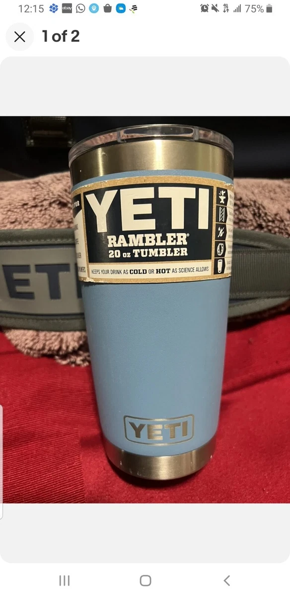 Aquifer Blue YETI® 20 Ounce RAMBLER® - Authentic - Mag Lid