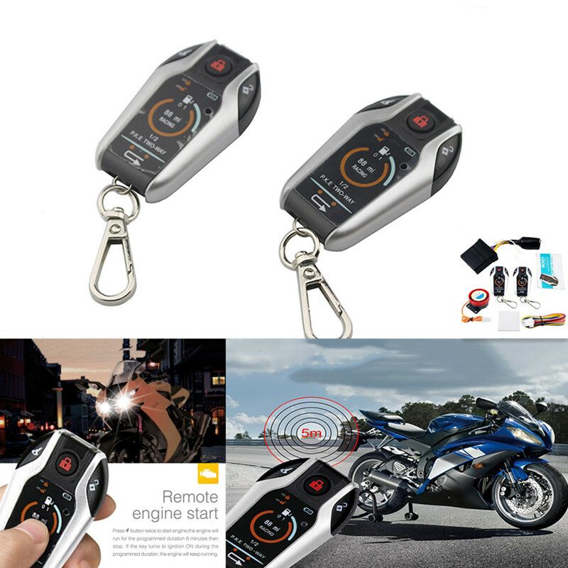 Two Way Alarm System Suitable Anti-theft Security Alarm Motorcycle Engine  Start - Main Image