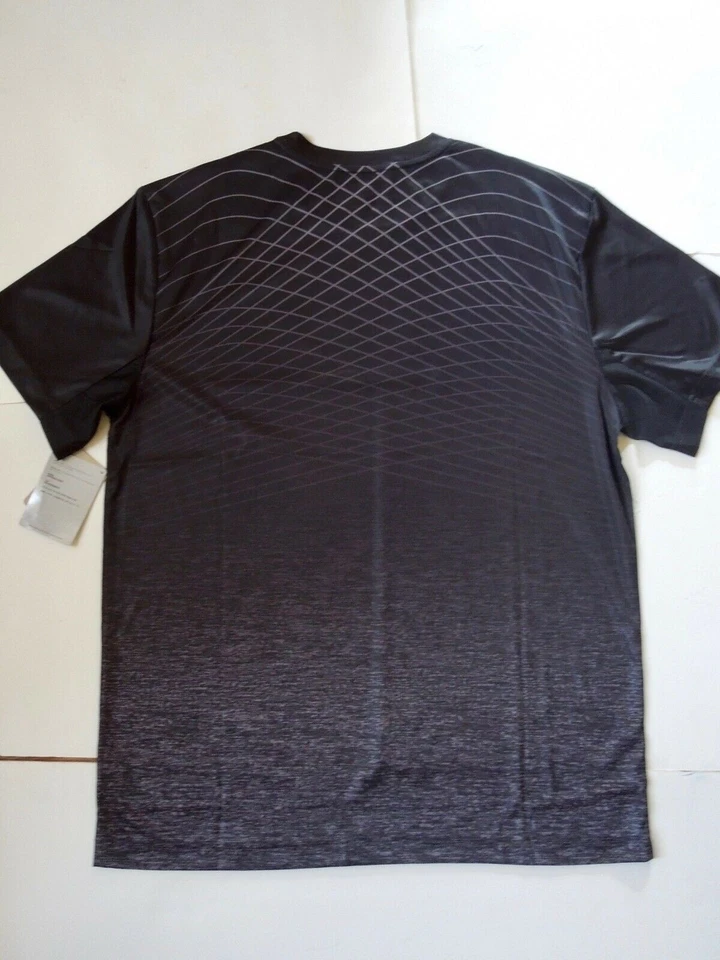 Men's REEBOK Black Heather KHAN Sport Tech Top S/S Sz. Medium - Image 2 of 4