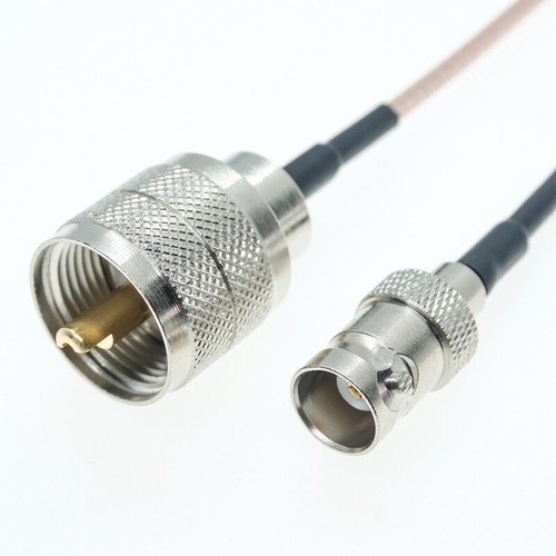 UHF Male PL259 To BNC Female Connector RF Jumper Coaxial RG316 Pigtail Cable - Picture 2 of 7