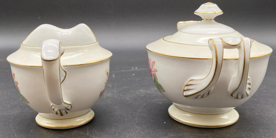 CREMA ROSETA Y AZUCARERO FUJI CHINA CON TAPA, USADO Foto 3 de 4