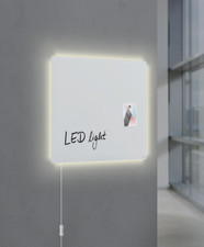 Sigel Artverum magnetische Glas Wandtafel LED Leuchte superweiß 48 x 48 cm