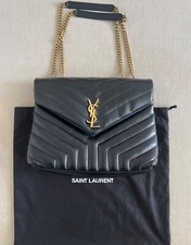 Saint Laurent Loulou Medium schwarz mit goldener Hardware (sehr guter Zustand)