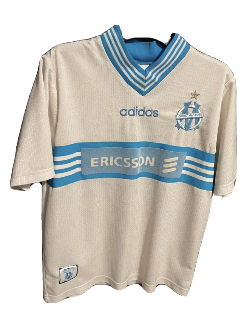 Olympique Marseille Home Camiseta de Fútbol 1998 - 1999. Sponsored by