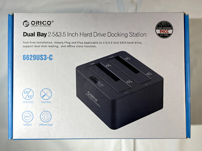 Orico 6629 Series Dual Bay USB3.0 2.5 & 3.5 Inch SATA Hard Drive Dock