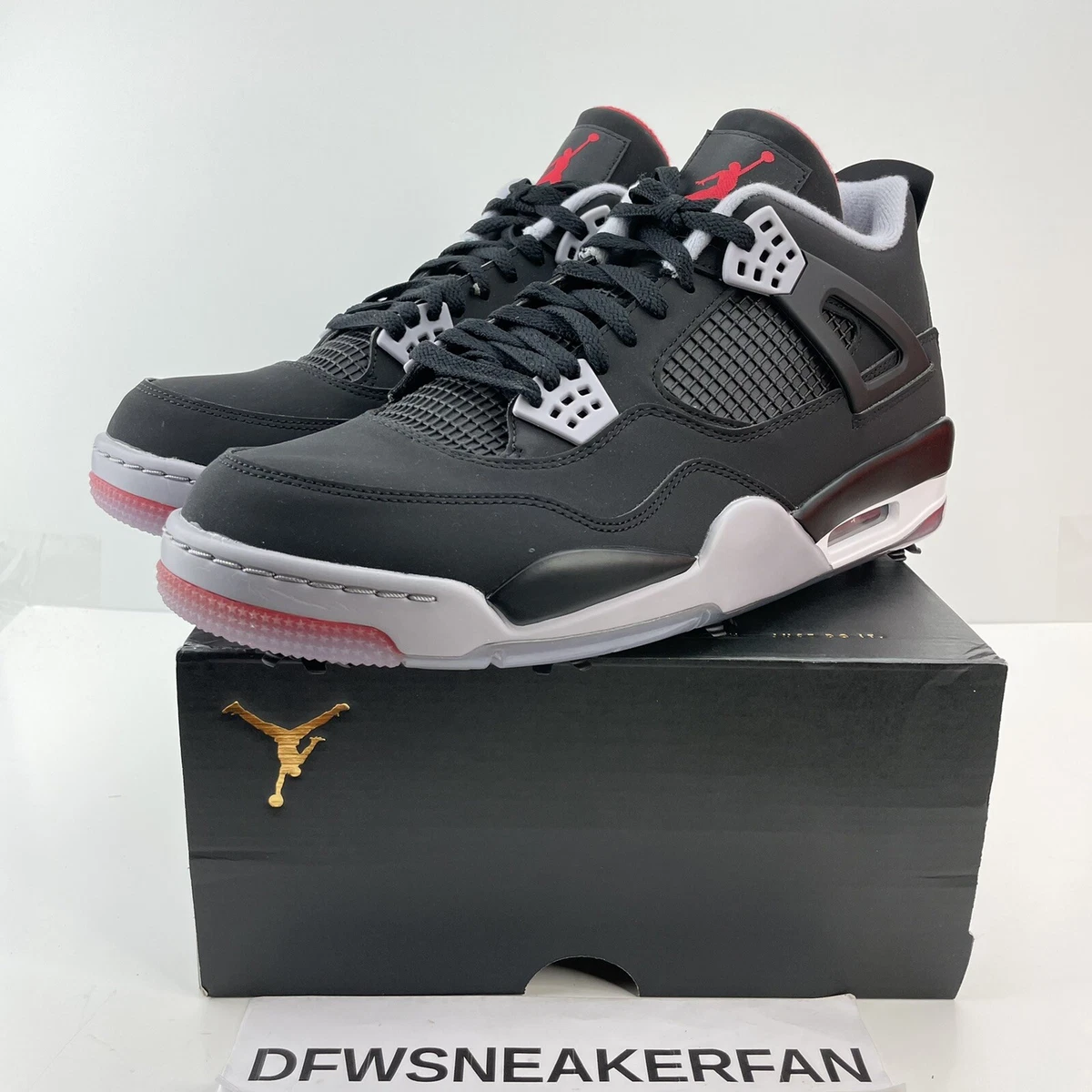 Nike Air Jordan 4 Retro Golf BRED Black Red CU9981 002 Men s 13