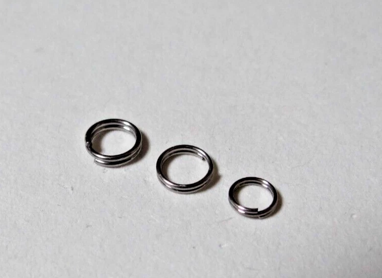 50 St. SPRENGRINGE EDELSTAHL ANGELN RINGE SPLIT RING SPRINGRINGE  5-6,5mm. - Bild 2 von 3