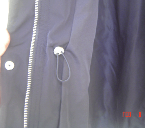 NEW LAUREN  RALPH LAUREN BLACK ZIP FRONT HOODED ANORAK COAT JACKET  SIZE L $298 - Picture 4 of 5