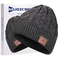 Bluetooth Beanie with Built-in Microphone HD Stereo Speakers 24 Hour Play Time