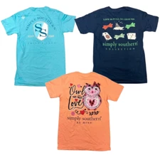 Simply Southern Short Sleeve Shirt Women's SMALL LOT OF 3 New With Tags