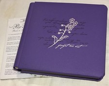 Creative Memories Album 7x7 PURPLE BLUE FORGET ME NOT 12 Pages Protectors