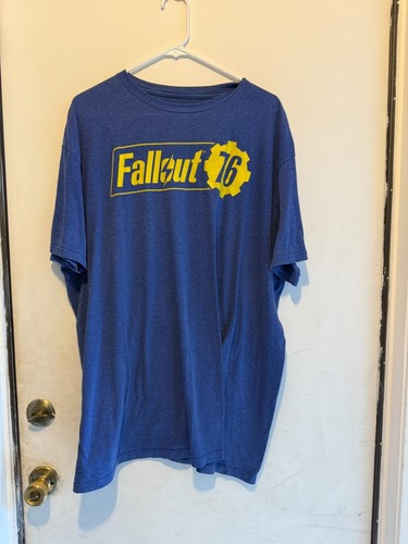 Fallout 76 VAULT 76 Shirt 2XL Blue Video Game Promo Bethesda Shirt 2018 (150)