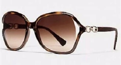 New w/Tag Coach Tortoise Kissing C Square Sunglasses with Case Below $195 Retail New w/Tag Coach Tortoise Kissing C Square Sunglasses with  main image 4