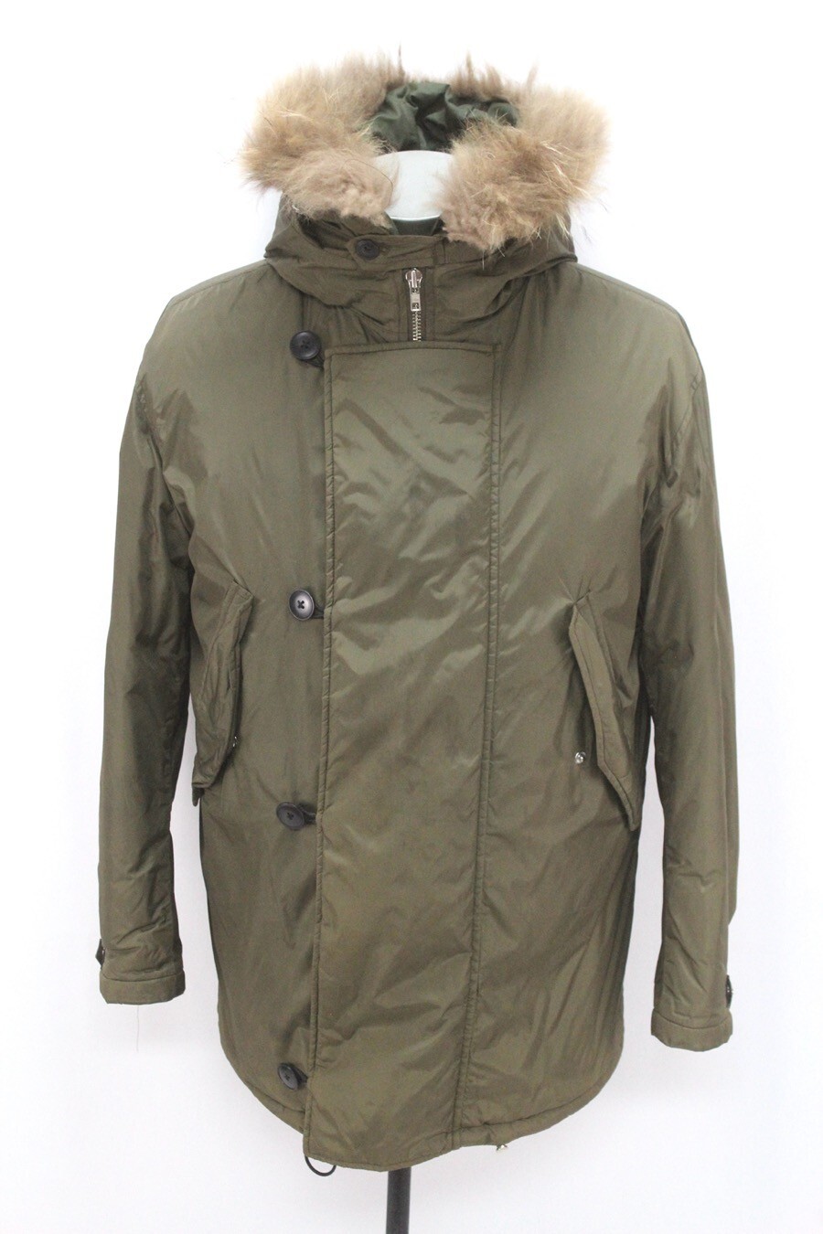 mens green DANIEL CREMIEUX parka coat military Raccoo… Gem