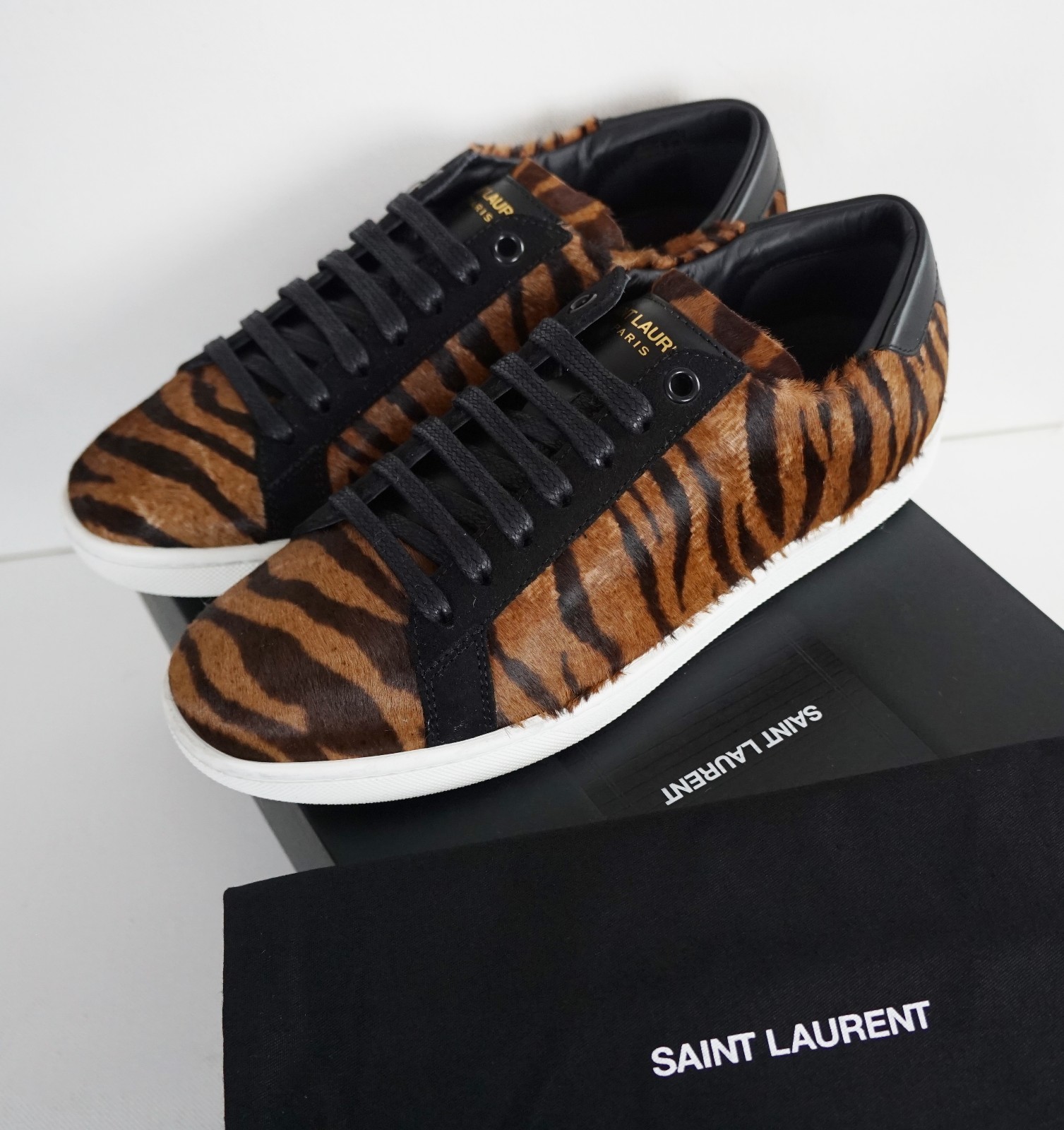 ?️Sneaker classiche corte SAINT LAURENT stampa animalier PONY HAIR EUR 37 5 US 7 5