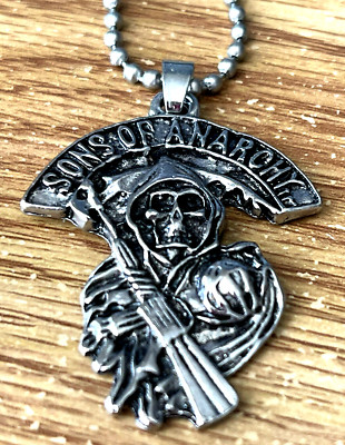 Sons of Anarchy Pendant Necklace Gothic Skull Stainless Steel | eBay