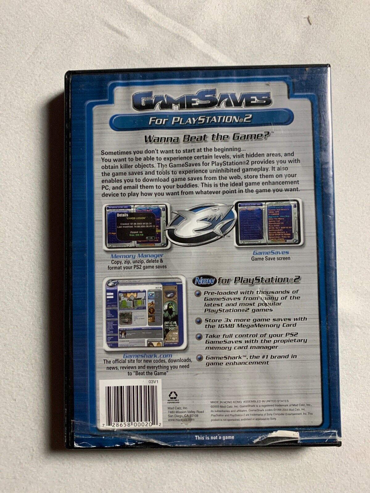 PS2 CD GAMES (Gameshark 2 V4)not games for setting cheat game