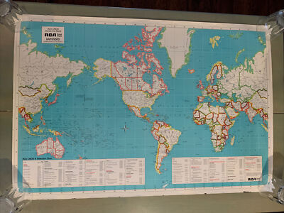 RCA CMOS Cover World Map ~RCA  Solid State ~Hammond Superior Map of World