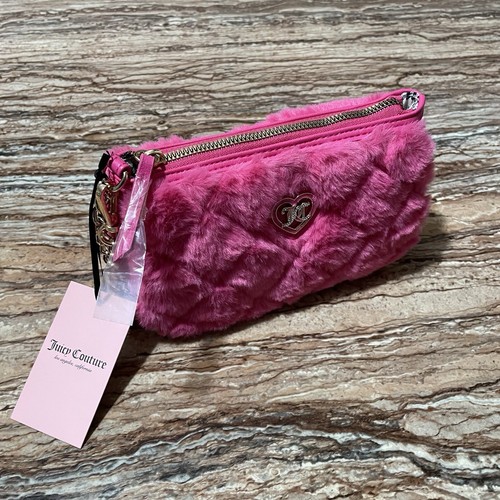 Juicy Couture Bag Small Wristlet Barbie Pink Fury Mini Wristlet Clutch - Picture 6 of 23