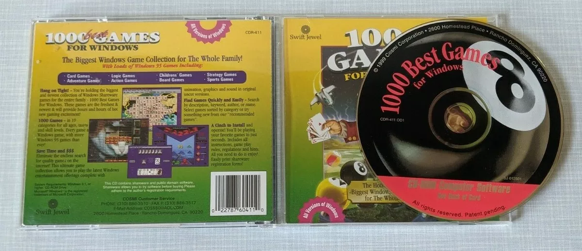 1000 Best Games for Windows (PC, 1999) CD-ROM Game