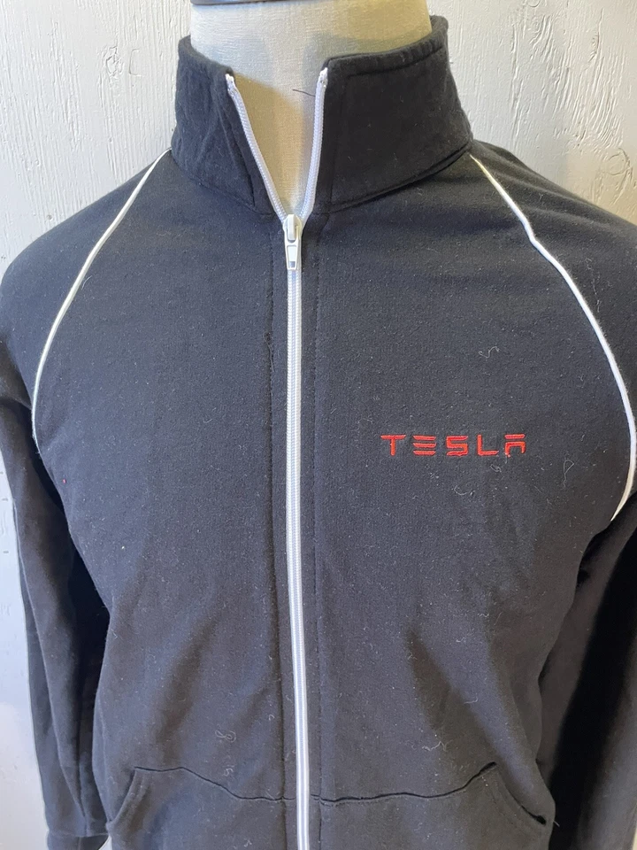 CHAQUETA DE PISTA TESLA Employee Negra PEQUEÑA de American Apparel California Fleece Foto 2 de 4