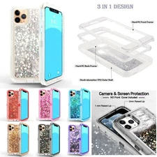 For iPhone 11 / 11 Pro Max Glitter Defender Case w/Clip Fits Otterbox & Screen