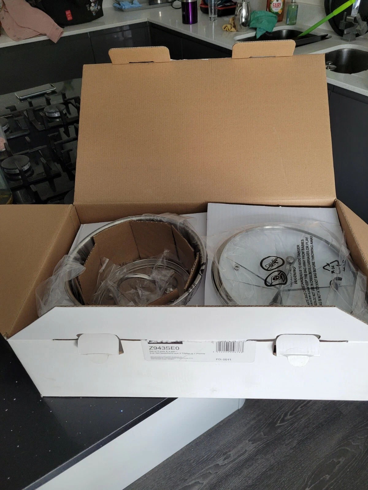 Neff two pot and pan stainless steel set