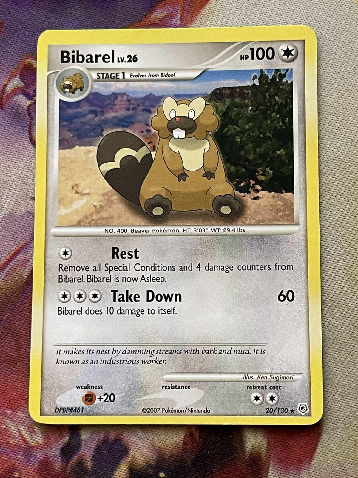 Bibarel 20/130 Rare Diamond & Pearl Pokemon Card